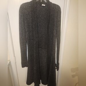 CAbi Black and Gray Knit Sweater